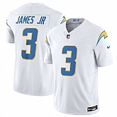 Men's Los Angeles Chargers #3 Derwin James Jr. White 2025 F.U.S.E. Vapor Untouchable Limited Stitched Jersey Dzhi,baseball caps,new era cap wholesale,wholesale hats