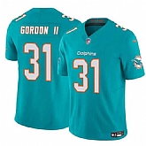 Men's Miami Dolphins #31 Ollie Gordon II Aqua 2025 F.U.S.E. Vapor Limited Stitched Jersey Dzhi,baseball caps,new era cap wholesale,wholesale hats