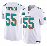 Men's Miami Dolphins #55 Aaron Brewer White 2025 F.U.S.E. With 1-Star C Patch Vapor Limited Stitched Jersey Dzhi,baseball caps,new era cap wholesale,wholesale hats