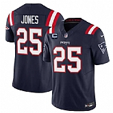 Men's New England Patriots #25 Marcus Jones Navy 2025 F.U.S.E. With 1-Star C Patch Vapor Limited Stitched Jersey Dzhi,baseball caps,new era cap wholesale,wholesale hats
