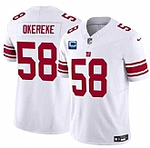 Men's New York Giants #58 Bobby Okereke White 2025 F.U.S.E. With 2-Star C Patch Vapor Untouchable Limited Stitched Jersey Dzhi,baseball caps,new era cap wholesale,wholesale hats