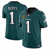 Men's Philadelphia Eagles #1 Jalen Jurts Green 2025 F.U.S.E. With 4-Star C Patch Vapor Untouchable Limited Stitched Jersey Dzhi,baseball caps,new era cap wholesale,wholesale hats