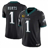 Men's Philadelphia Eagles #1 Jalen Jurts Black 2025 F.U.S.E. With 4-Star C Patch Vapor Untouchable Limited Stitched Jersey Dzhi,baseball caps,new era cap wholesale,wholesale hats