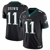 Men's Philadelphia Eagles #11 A.J. Brown Black 2025 F.U.S.E. With 3-Star C Patch Vapor Untouchable Limited Stitched Jersey Dzhi,baseball caps,new era cap wholesale,wholesale hats