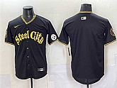 Men's Pittsburgh Steelers Blank Black 412 Patch Vapor Premier Limited Stitched Baseball Jersey,baseball caps,new era cap wholesale,wholesale hats