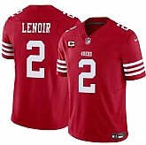 Men's San Francisco 49ers #2 Deommodore Lenoir Red 2025 F.U.S.E. With 1-Star C Patch Vapor Untouchable Limited Stitched Jersey Dzhi,baseball caps,new era cap wholesale,wholesale hats