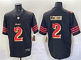 Men's San Francisco 49ers #2 Deommodore Lenoir Black 2025 F.U.S.E. 'Rivalries' Vapor Limited Stitched Jersey Dzhi,baseball caps,new era cap wholesale,wholesale hats