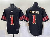 Men's San Francisco 49ers #1 Ricky Pearsall Black 2025 F.U.S.E. 'Rivalries' Vapor Limited Stitched Jersey Dzhi,baseball caps,new era cap wholesale,wholesale hats