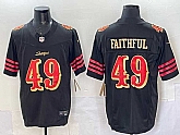 Men's San Francisco 49ers #49 Faithful Black 2025 F.U.S.E. 'Rivalries' Vapor Limited Stitched Jersey,baseball caps,new era cap wholesale,wholesale hats