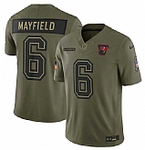 Men's Tampa Bay Buccaneers #6 Baker Mayfield Olive 2025 Salute to Service Limited Stitched Jersey Dyin,baseball caps,new era cap wholesale,wholesale hats