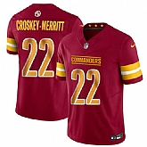 Men's Washington Commanders #22 Jacory Croskey-Merritt Burgundy 2025 Draft F.U.S.E. Vapor Limited Stitched Jersey Dzhi,baseball caps,new era cap wholesale,wholesale hats