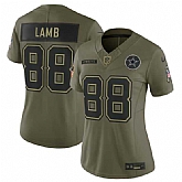 Women's Dallas Cowboys #88 CeeDee Lamb Olive 2025 Salute to Service Limited Stitched Jersey Dyin,baseball caps,new era cap wholesale,wholesale hats