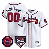 Men's Atlanta Braves Customized White 2024 Spring Training Patch Limited Stitched Baseball Jersey,baseball caps,new era cap wholesale,wholesale hats