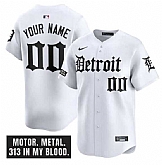 Men's Detroit Tigers ACTIVE PLAYER Custom White 'Motor Gothic Edition' Vapor Premier Limited Stitched Baseball Jersey,baseball caps,new era cap wholesale,wholesale hats