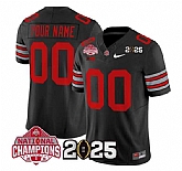 Men's Ohio State Buckeyes Active Player Custom Black 2025 CFP Final With National Champions Patch F.U.S.E. Vapor Limited Stitched Jersey,baseball caps,new era cap wholesale,wholesale hats