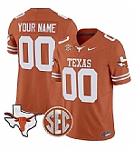 Men's Texas Longhorns Active Player Custom Orange F.U.S.E. State Map & SEC Patch Stitched Jersey,baseball caps,new era cap wholesale,wholesale hats