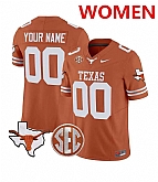 Women's Texas Longhorns Active Player Custom Orange F.U.S.E. State Map & SEC Patch Stitched Jersey,baseball caps,new era cap wholesale,wholesale hats