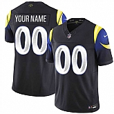 Men's Los Angeles Rams Active Player Custom Black 2025 F.U.S.E. 'Rivalries' Vapor Limited Football Stitched Jersey,baseball caps,new era cap wholesale,wholesale hats