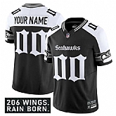Men's Seattle Seahawks Active Player Custom Black Alternate 2025 F.U.S.E. 'Gothic Rain City Shadows Edition' Vapor Limited Stitched Jersey,baseball caps,new era cap wholesale,wholesale hats