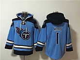 Men's Tennessee Titans #1 Cameron Ward Blue Lace-Up Pullover Hoodie,baseball caps,new era cap wholesale,wholesale hats