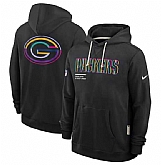 Men's Green Bay Packers Black 2025 Crucial Catch Dri-FIT Hoodie,baseball caps,new era cap wholesale,wholesale hats