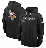 Men's Minnesota Vikings Black 2025 Crucial Catch Dri-FIT Hoodie,baseball caps,new era cap wholesale,wholesale hats