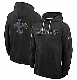 Men's New Orleans Saints Black 2025 Crucial Catch Dri-FIT Hoodie,baseball caps,new era cap wholesale,wholesale hats
