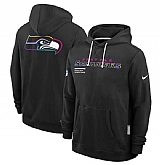 Men's Seattle Seahawks Black 2025 Crucial Catch Dri-FIT Hoodie,baseball caps,new era cap wholesale,wholesale hats