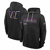 Men's Washington Commanders Black 2025 Crucial Catch Dri-FIT Hoodie,baseball caps,new era cap wholesale,wholesale hats