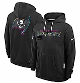 Men's Tampa Bay Buccaneers Black 2025 Crucial Catch Dri-FIT Hoodie,baseball caps,new era cap wholesale,wholesale hats
