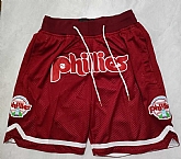 Men's Philadelphia Phillies Red Just Don Shorts Shorts,baseball caps,new era cap wholesale,wholesale hats