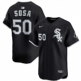 Men's Chicago White Sox #50 Lenyn Sosa Black 2025 Alternate Limited Stitched Jersey Dzhi,baseball caps,new era cap wholesale,wholesale hats