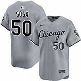 Men's Chicago White Sox #50 Lenyn Sosa Gray 2025 Limited Stitched Jersey Dzhi,baseball caps,new era cap wholesale,wholesale hats
