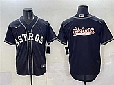 Men's Houston Astros Team Big Logo Black Lights Out Limited Stitched Jersey,baseball caps,new era cap wholesale,wholesale hats