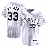 Men's Colorado Rockies #33 Larry Walker White Home Limited Stitched Jersey Dzhi,baseball caps,new era cap wholesale,wholesale hats