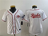Youth Cincinnati Reds Team Big Logo White 2025 Speedway Classic Stitched Jersey,baseball caps,new era cap wholesale,wholesale hats