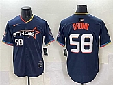 Men's Houston Astros #58 Hunter Brown Navy 2025 City Connect Limited Stitched Jersey,baseball caps,new era cap wholesale,wholesale hats