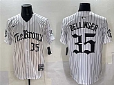 Men's New York Yankees #35 Cody Bellinger White Pinstripe 'Gothic Legacy Edition' Vapor Premier Limited Stitched Jersey,baseball caps,new era cap wholesale,wholesale hats