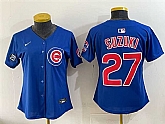 Youth Chicago Cubs #27 Seiya Suzuki Royal 'Ryne Sandberg Tribute' Vapor Limited V2 Stitched Jersey,baseball caps,new era cap wholesale,wholesale hats