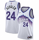 Men's Utah Jazz #24 Walker Kessler White 2025 Association Edition Stitched Jersey Dzhi,baseball caps,new era cap wholesale,wholesale hats