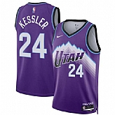 Men's Utah Jazz #24 Walker Kessler Purple 2025 Icon Edition Stitched Jersey Dzhi,baseball caps,new era cap wholesale,wholesale hats
