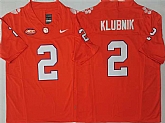 Men's Clemson Tigers #2 Cade Klubnik Orange F.U.S.E. Stitched Football Jersey,baseball caps,new era cap wholesale,wholesale hats