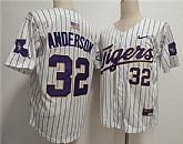 Men's LSU Tigers #32 Kade Anderson White 2025 Stitched Baseball Jersey,baseball caps,new era cap wholesale,wholesale hats