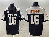 Men's Texas Longhorns #16 Peyton Manning Black F.U.S.E. 2025 CFP Final With SEC Patch Stitched Jersey,baseball caps,new era cap wholesale,wholesale hats