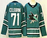 Men's San Jose Sharks #71 Macklin Celebrini Teal Authentic Jersey,baseball caps,new era cap wholesale,wholesale hats