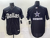 Men's Dallas Cowboys Team Big Logo Black 'Gothic Lone Star Edition' Limited Stitched Baseball Jersey,baseball caps,new era cap wholesale,wholesale hats