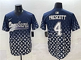 Men's Dallas Cowboys #4 Dak Prescott Navy Limited Stitched Baseball Jersey,baseball caps,new era cap wholesale,wholesale hats
