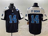 Men's Detroit Lions #14 Amon-Ra St. Brown Black Alternate F.U.S.E. 2024 Michigan & 90th Anniversary Patch Vapor Limited Stitched Game Jersey Dzhi,baseball caps,new era cap wholesale,wholesale hats