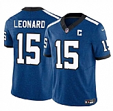 Men's Indianapolis Colts #15 Riley Leonard Blue 2025 F.U.S.E. Throwback Vapor Limited Stitched Jersey Dzhi,baseball caps,new era cap wholesale,wholesale hats