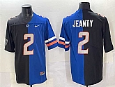 Men's Las Vegas Raiders X Broncos #2 Ashton Jeanty Black Blue Split Limited Stitched Jersey Dzhi,baseball caps,new era cap wholesale,wholesale hats
